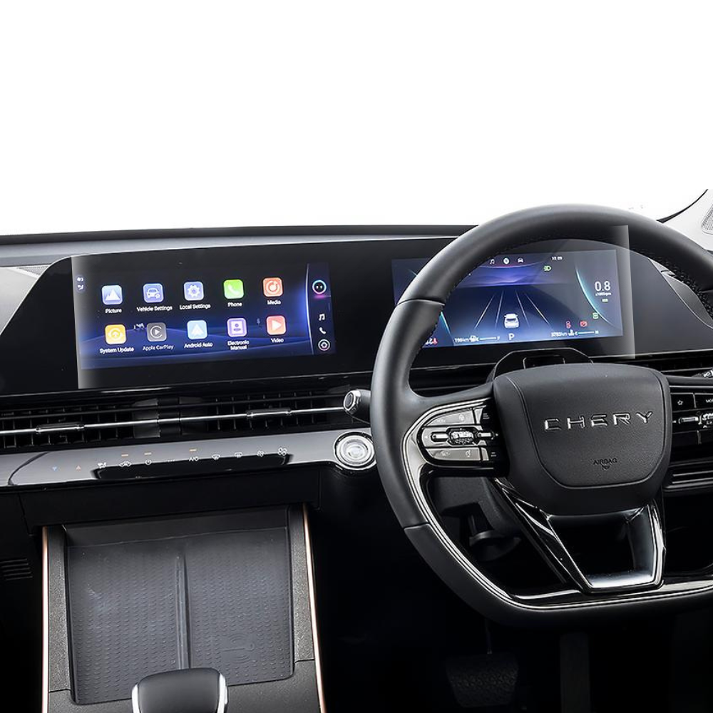 10.25 Inches Dual Screen Tempered Glass (9H) Screen Protector for Chery Tiggo 5X