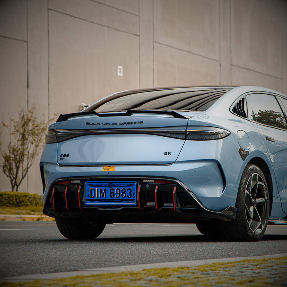 MC-Style Rear Trunk Spoiler for BYD Seal (2022-2026) – Gloss Black / Carbon Fiber