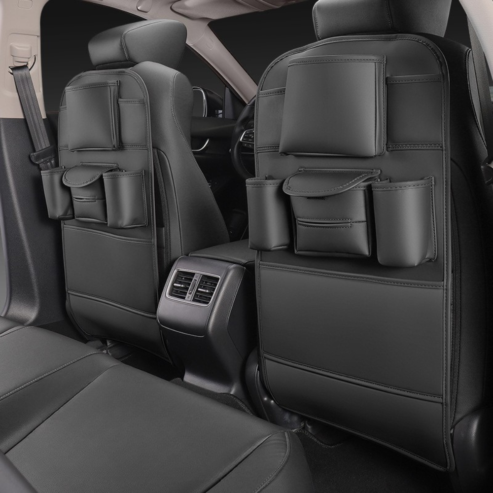 PU Leather Car Back Seat Storage Organizer