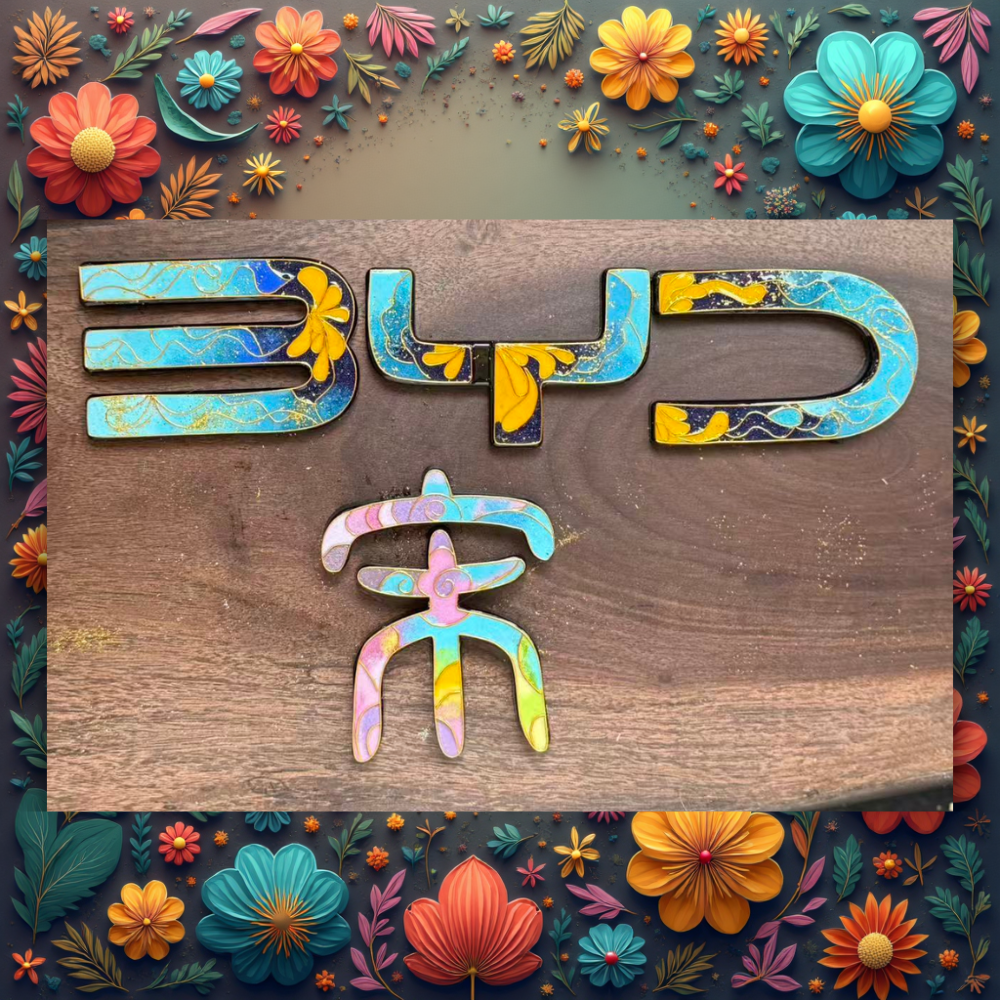 Custom Handcrafted Silk Road Cloisonné Enamel Emblem for BYD Atto 2