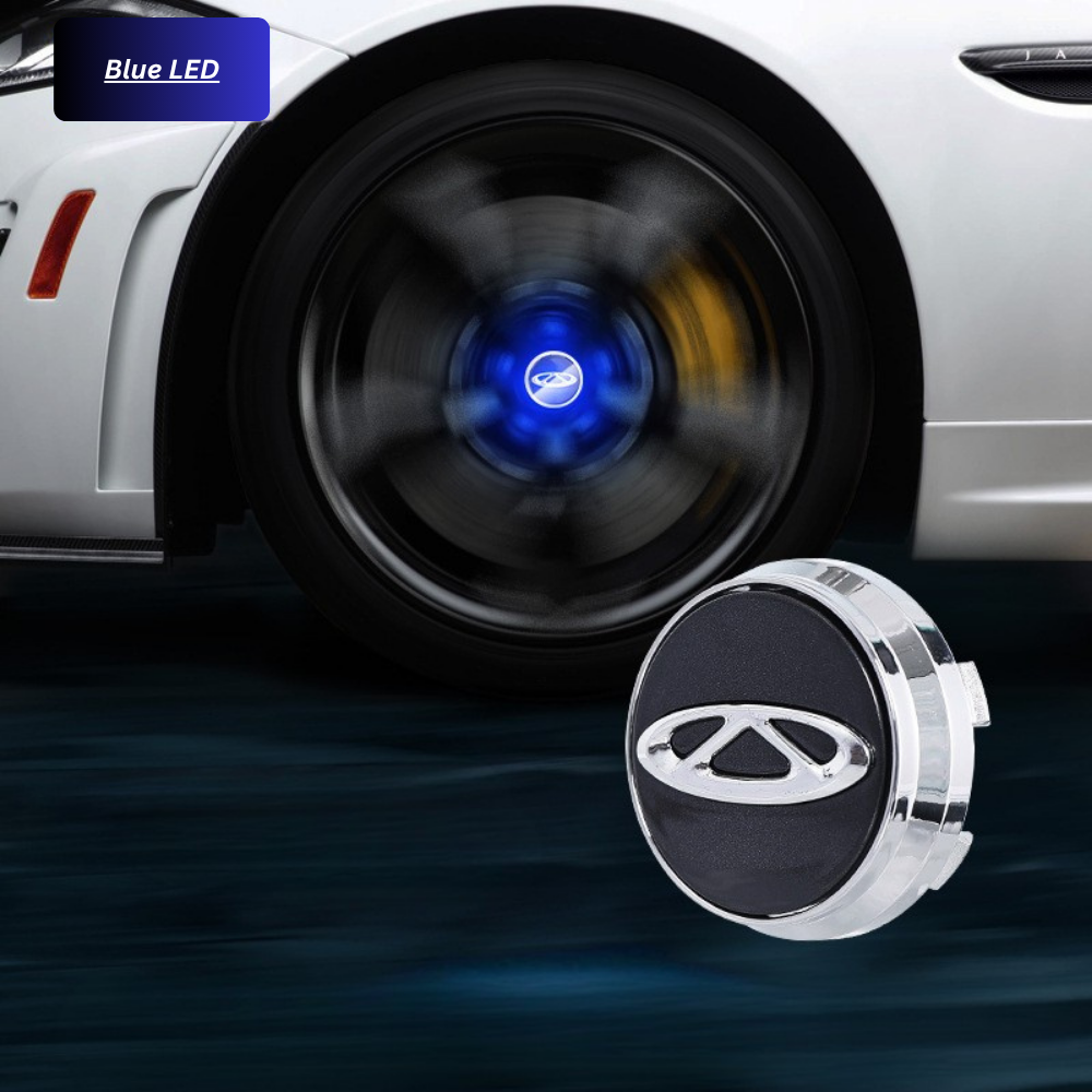 4 x Kinetic Powered LED Hubcap Lights for Chery