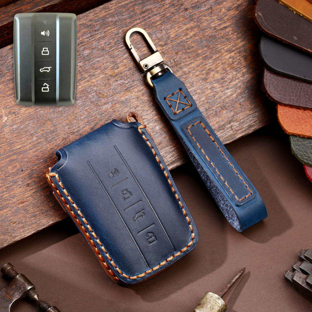 Handcrafted Leather Key Fob Cover for GWM
