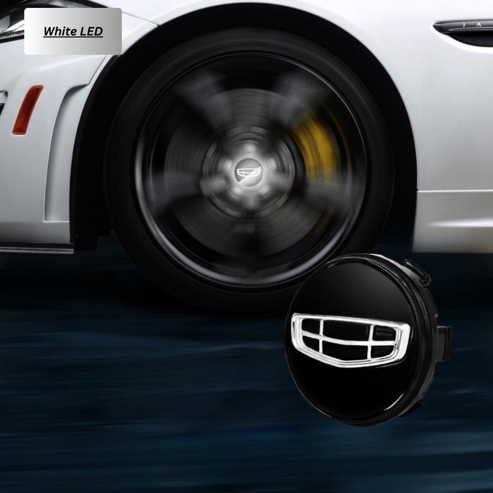 4 x Kinetic Powered LED Hubcap Lights for Geely