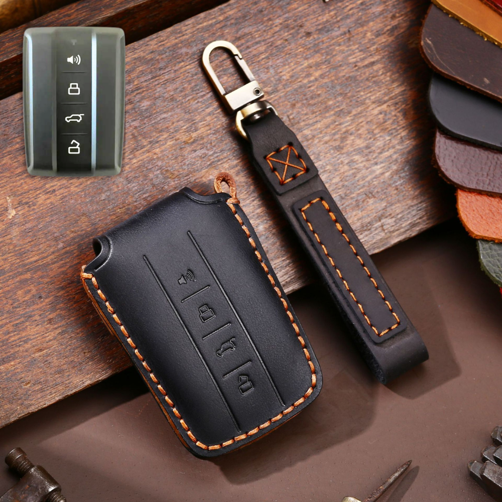 Handcrafted Leather Key Fob Cover for GWM