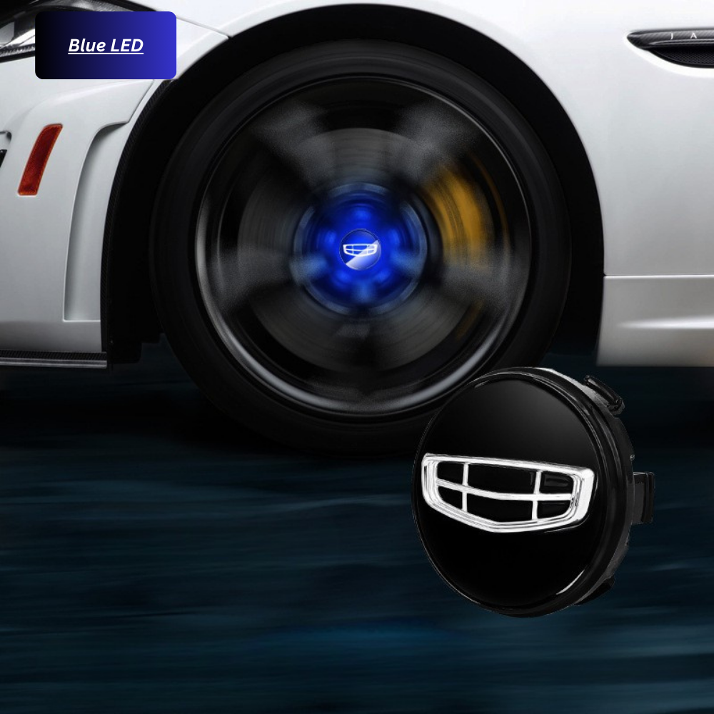 4 x Kinetic Powered LED Hubcap Lights for Geely