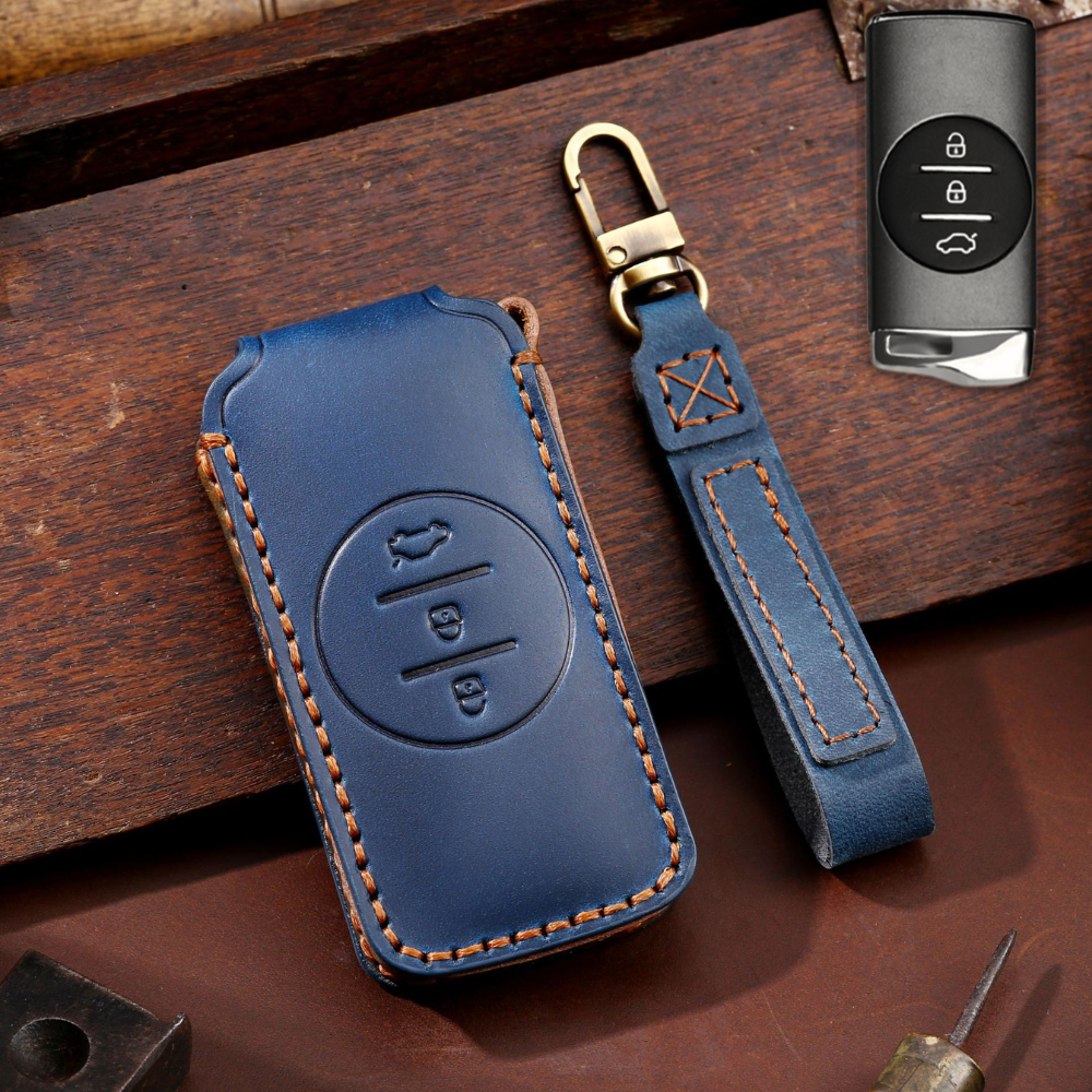 Handcrafted Leather Key Fob Cover for Chery Models