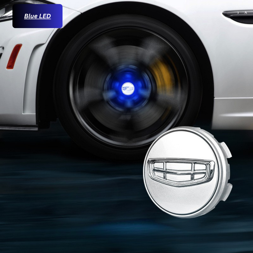 4 x Kinetic Powered LED Hubcap Lights for Geely