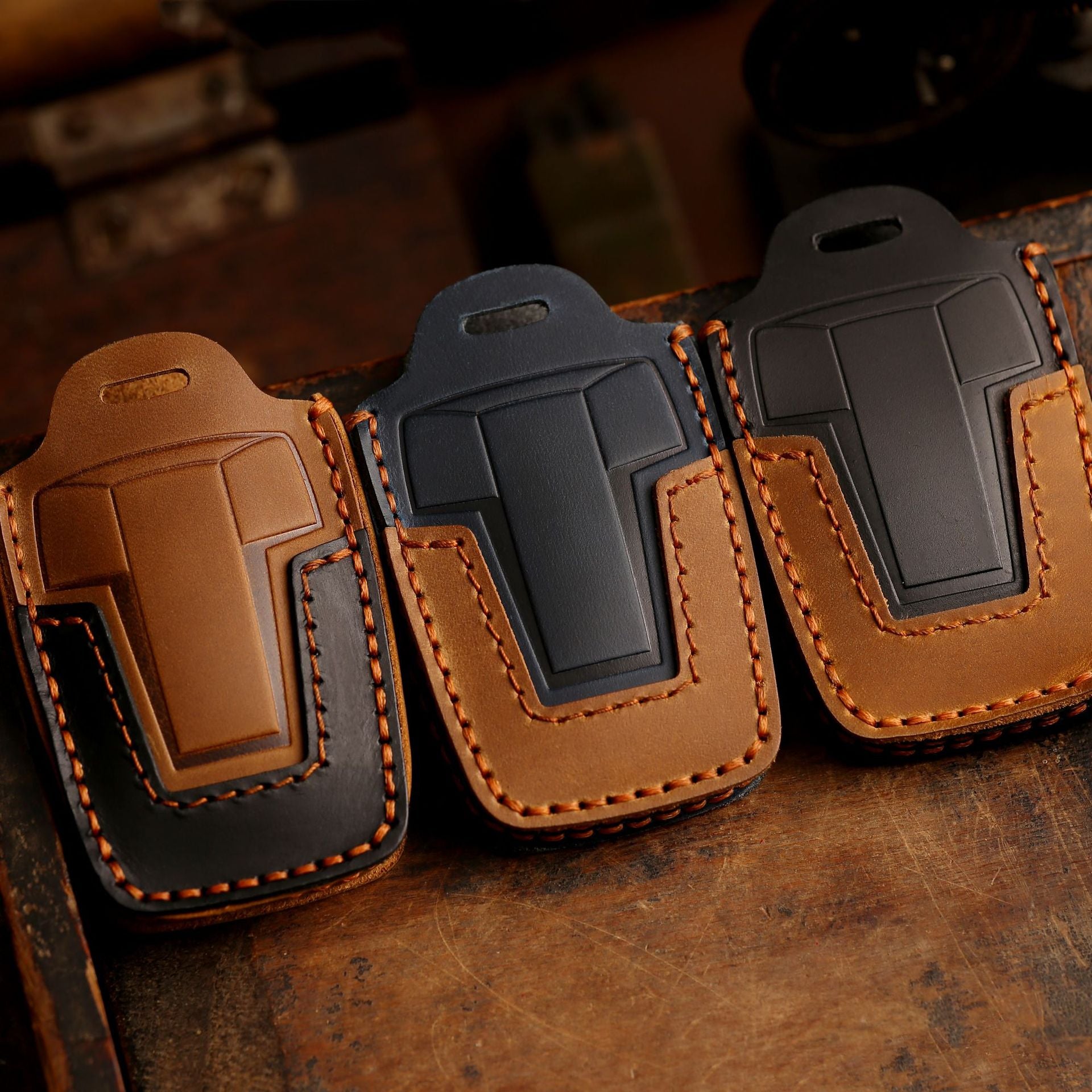 Handcrafted Leather Key Fob Cover for GWM