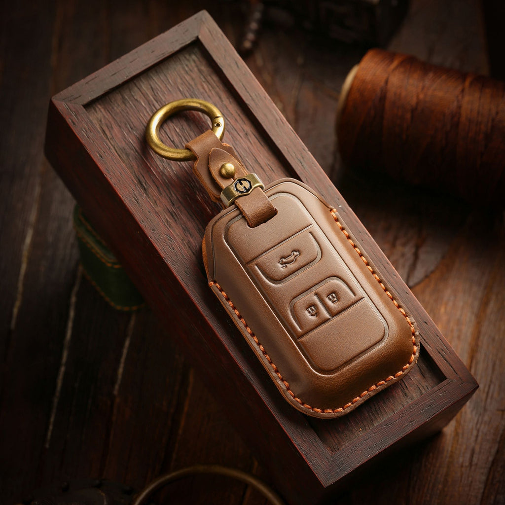 Handcrafted Leather Key Fob Cover for Chery Models
